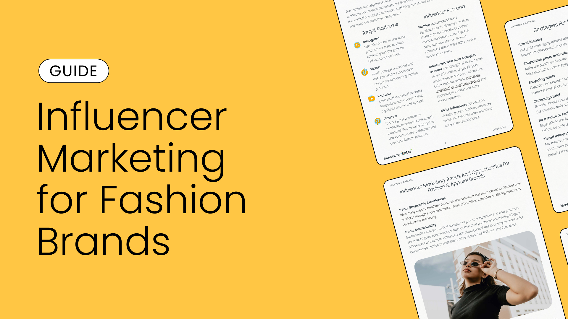 Free influencer marketing guide for fashion and apparel brands from Later