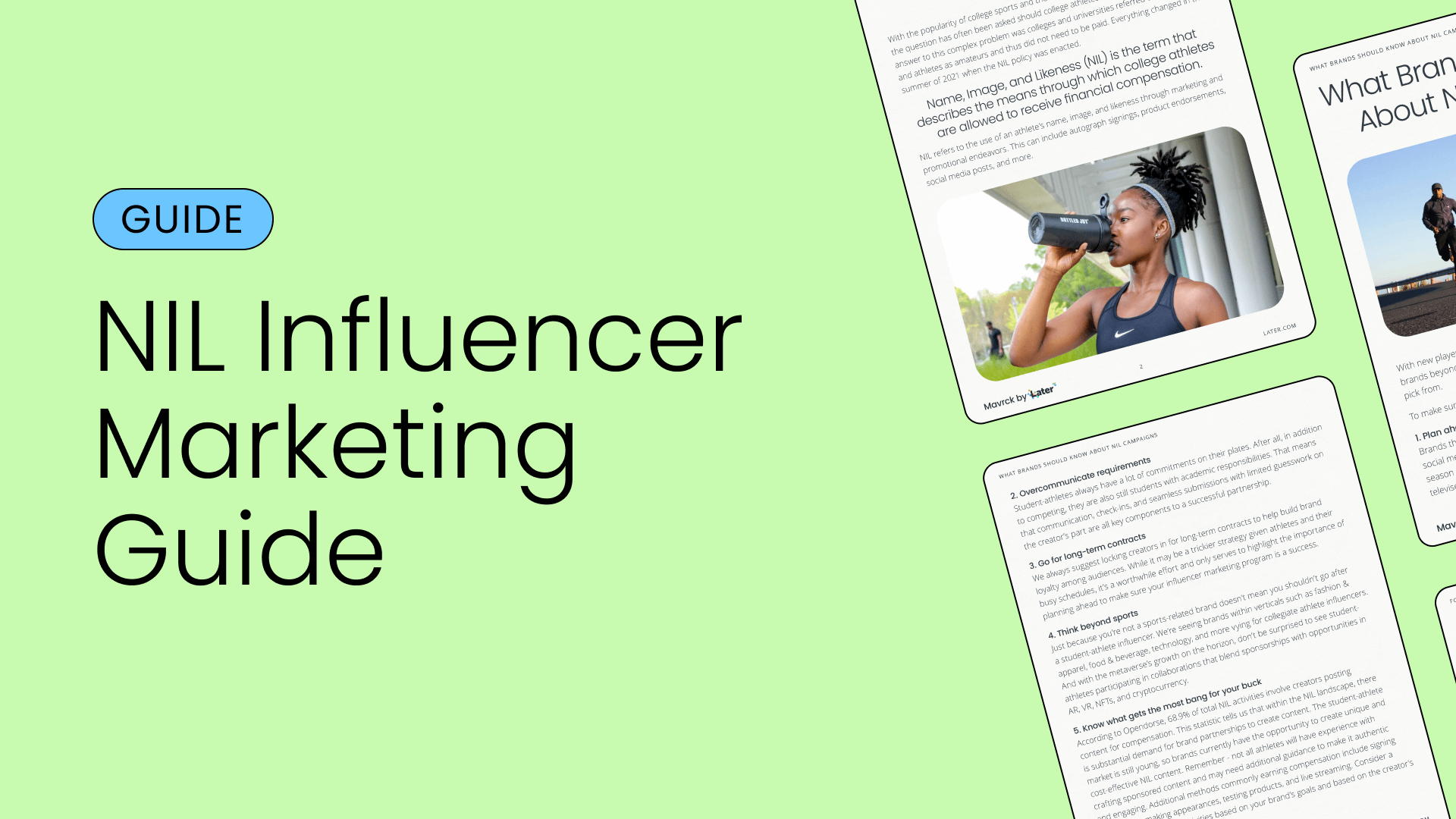 Free NIL influencer marketing guide from Later