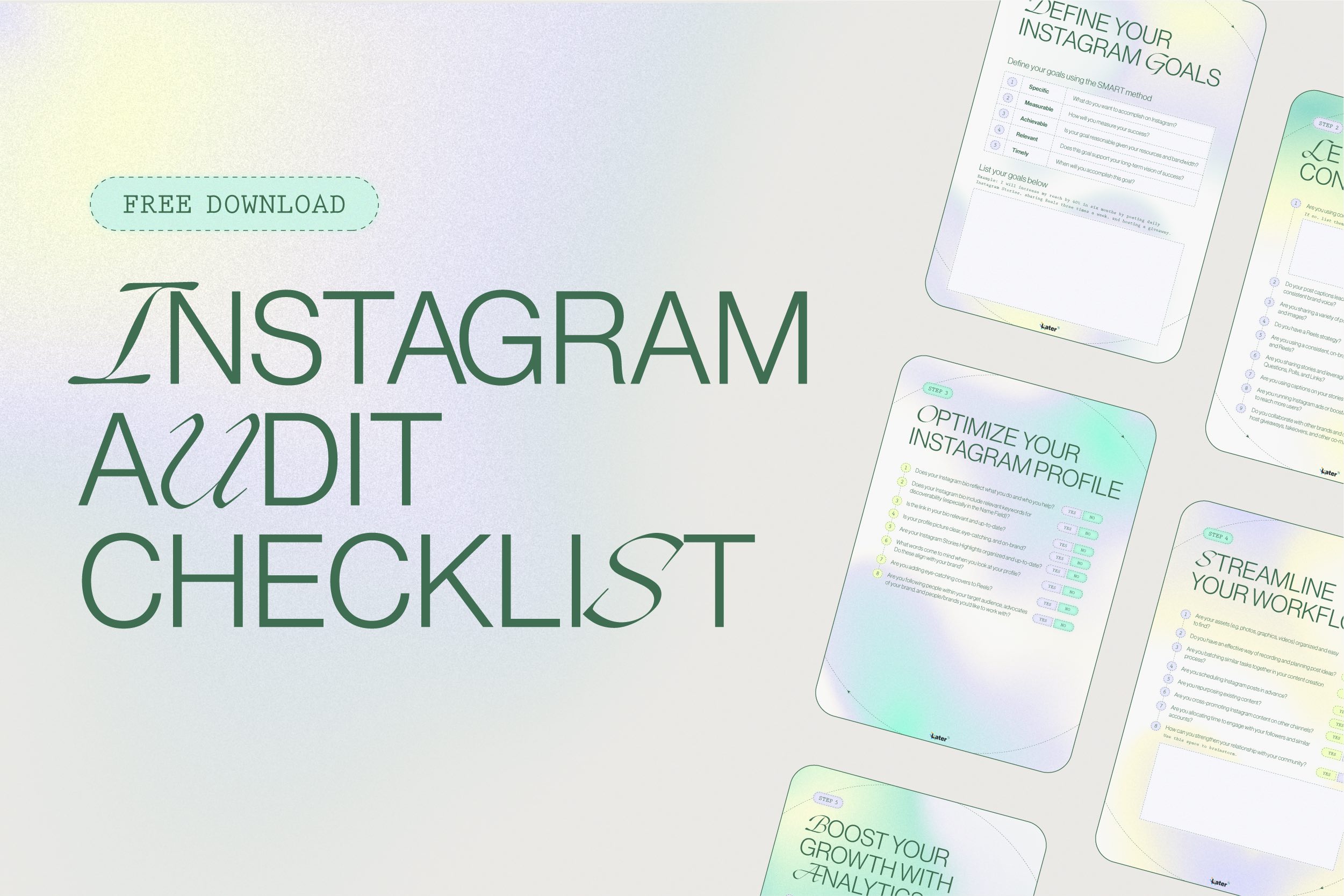 Free Instagram Audit Checklist for Creators Businesses Later