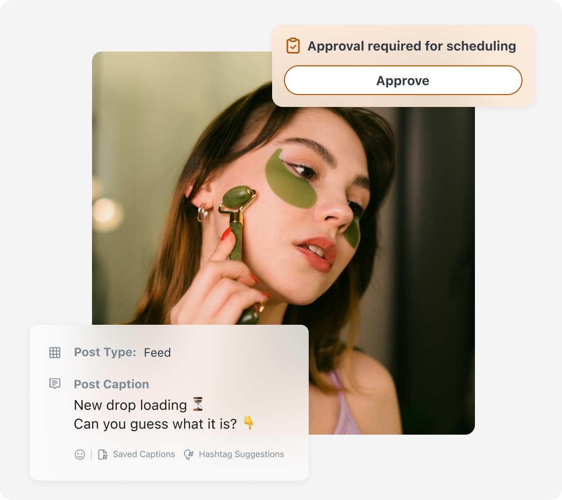 Inform your team in the Later app that approval is required for scheduling for specific social media posts