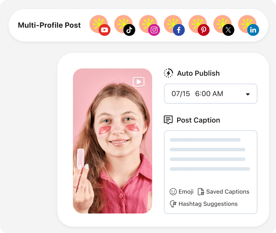 Auto publish to 7 different social media platforms using Later Social