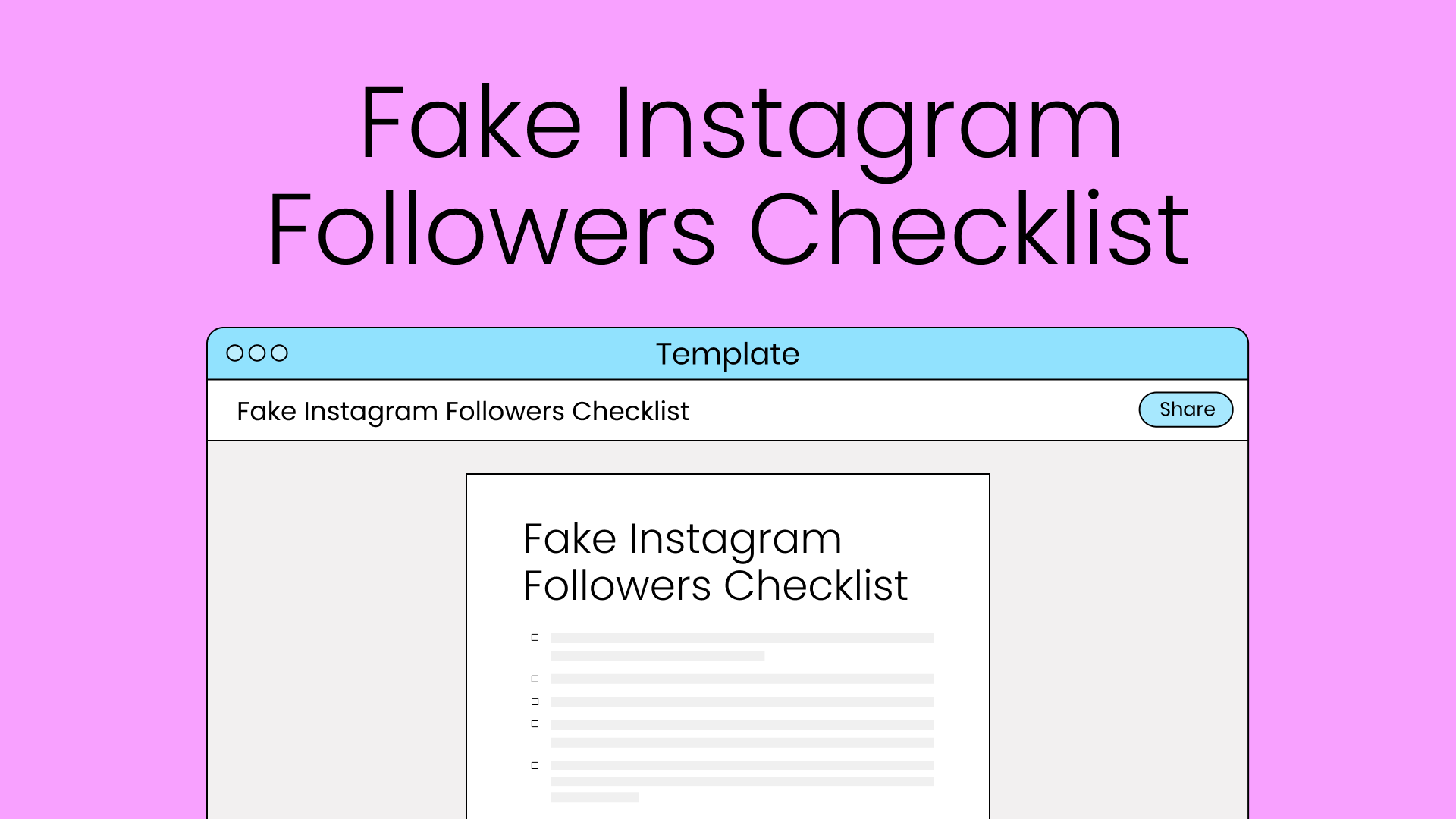 Decorative thumbnail for Later’s fake Instagram followers checklist.