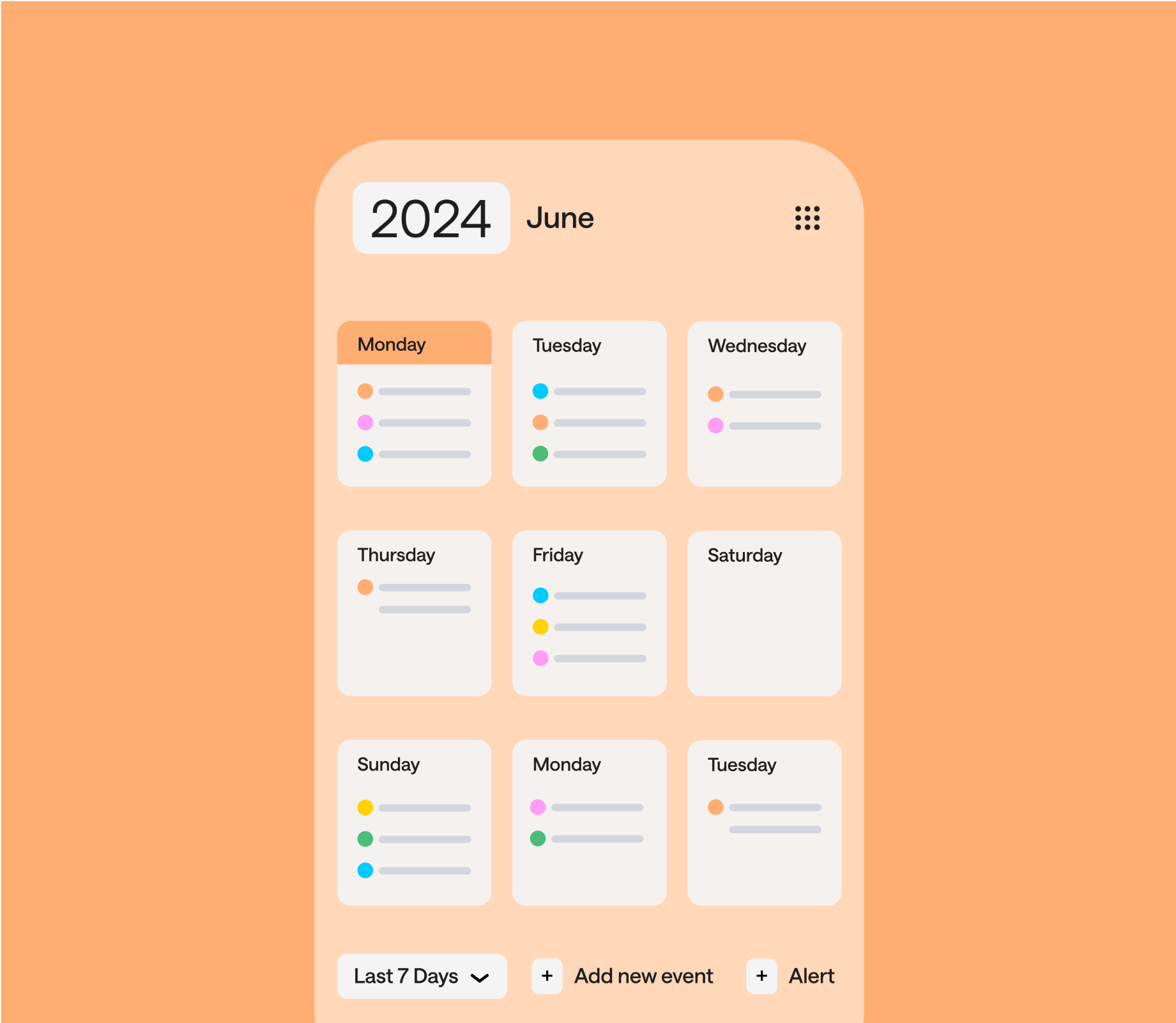 Image of June 2024 calendar for How to Plan a Content Calendar blog