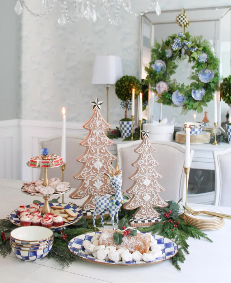 Sponsored MacKenzie Childs IG post featuring a festive table setting