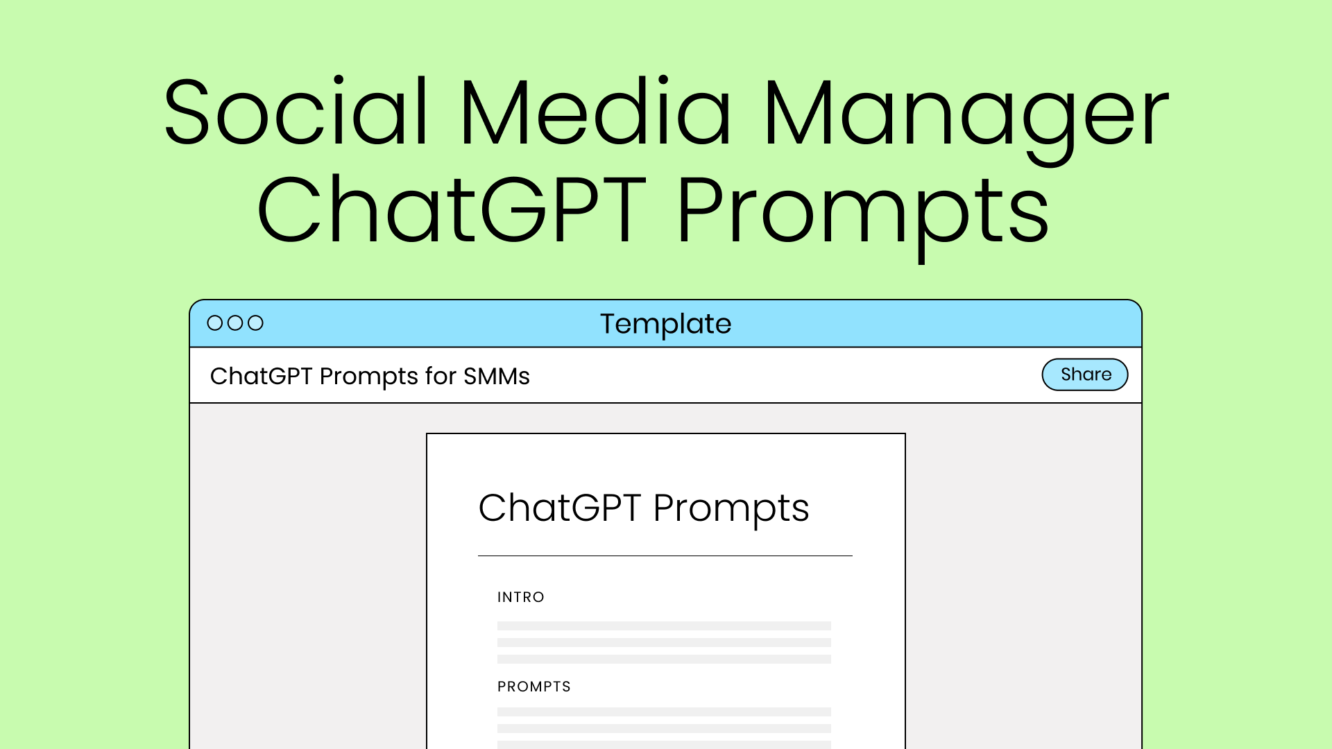 Free Template of Chat GPT Prompts for SMMs