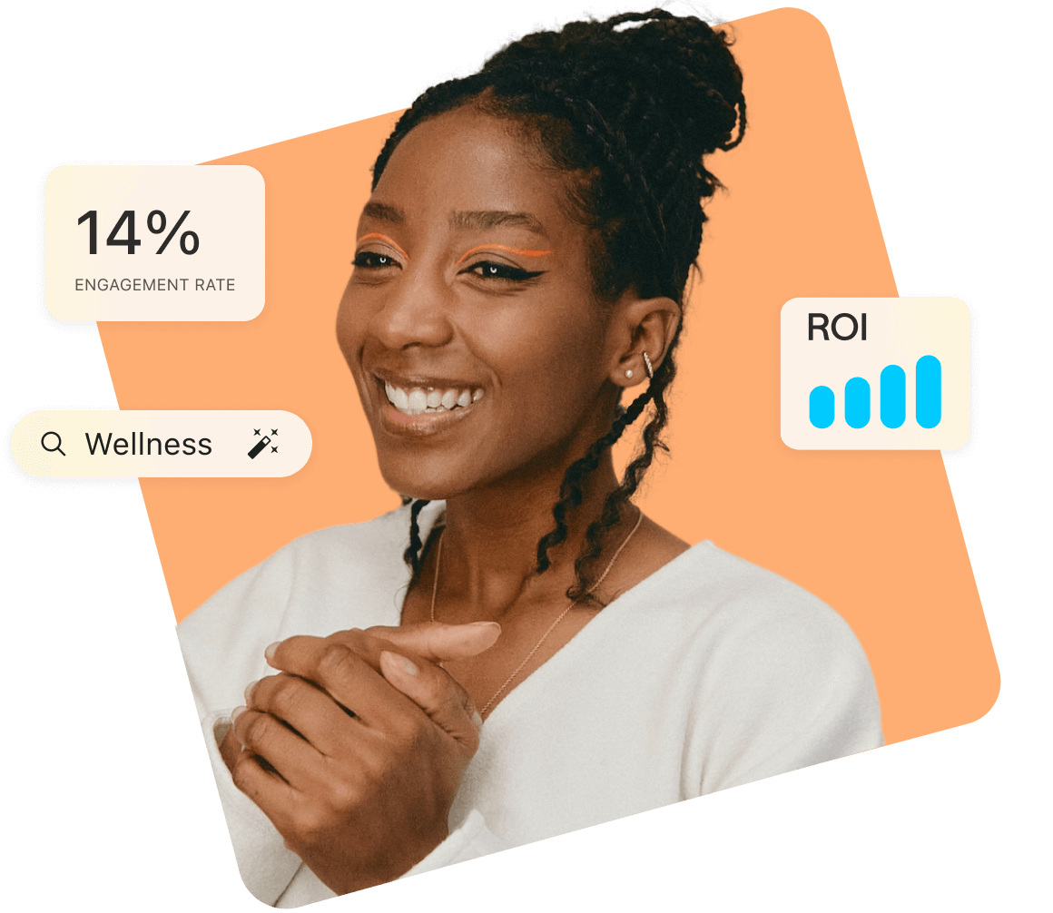 Marketing Manager calculates Engagement Rate and measures ROI with the Influencer Marketing Platform