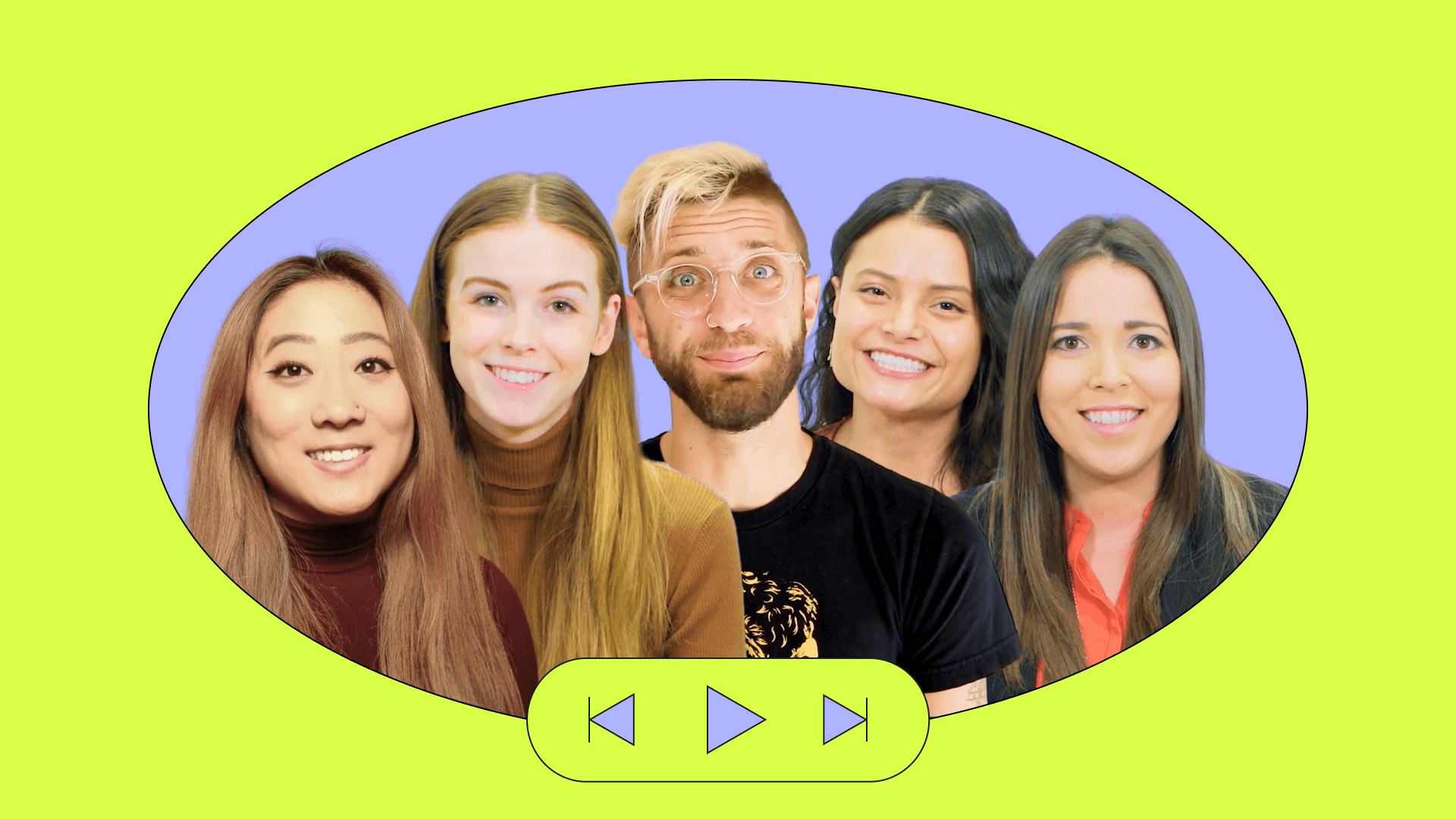 Group headshot image of five professionals sharing tips on how to use Instagram Stories for small businesses.