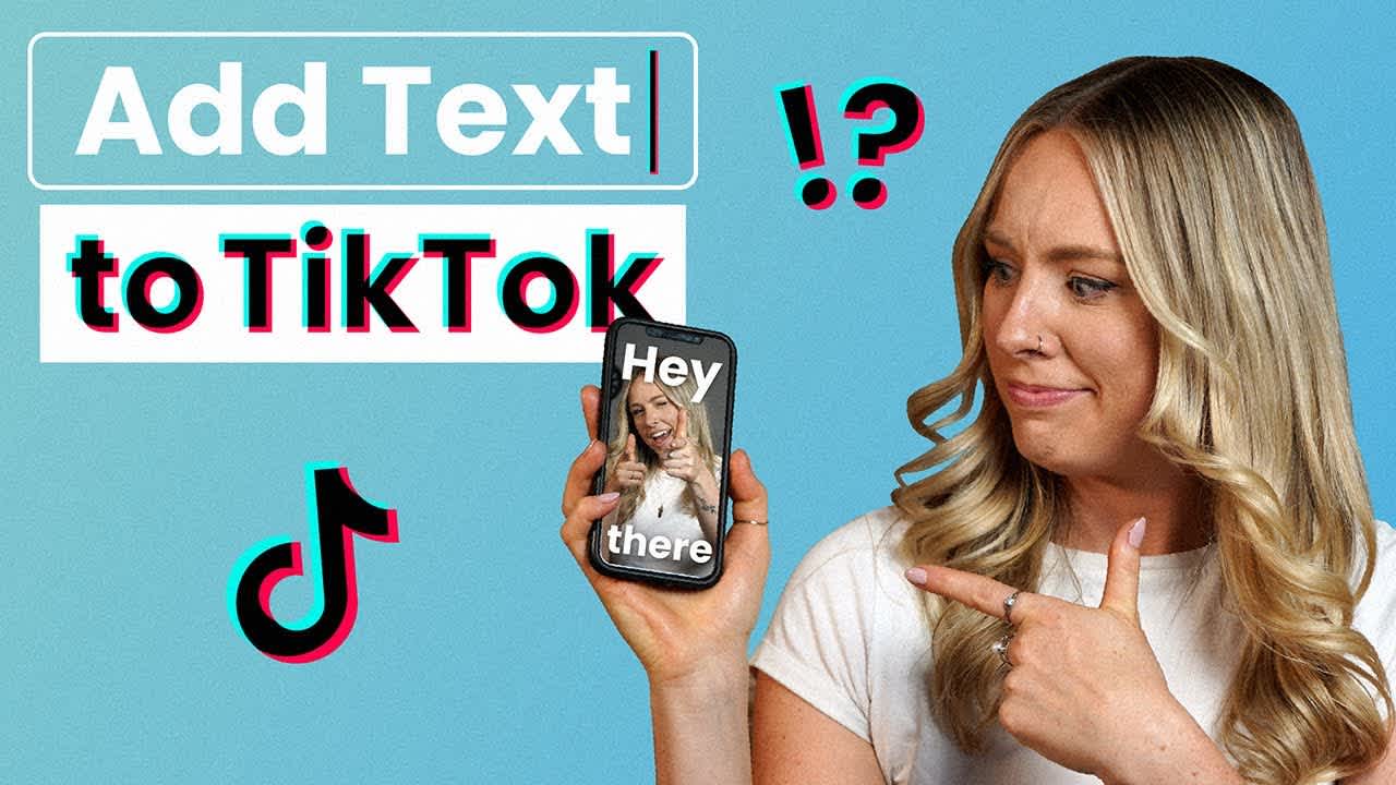Youtube thumbnail for how to add text to Tiktok video