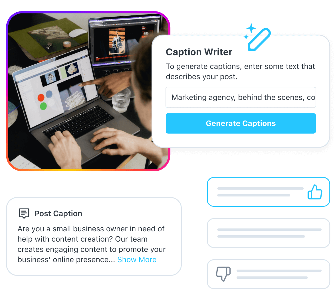 Use Later AI caption writer and other tools to streamline client content creation