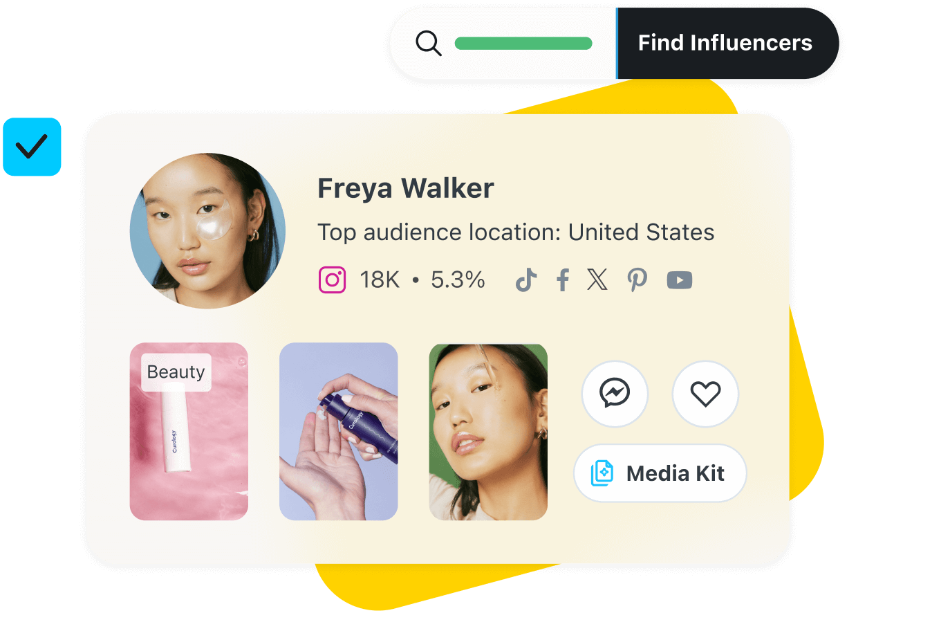 Find beauty and lifestyle influencers and profiles within the Later Influencer Marketing Platform