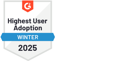 G2 Highest User Adoption Winter 2025 logo