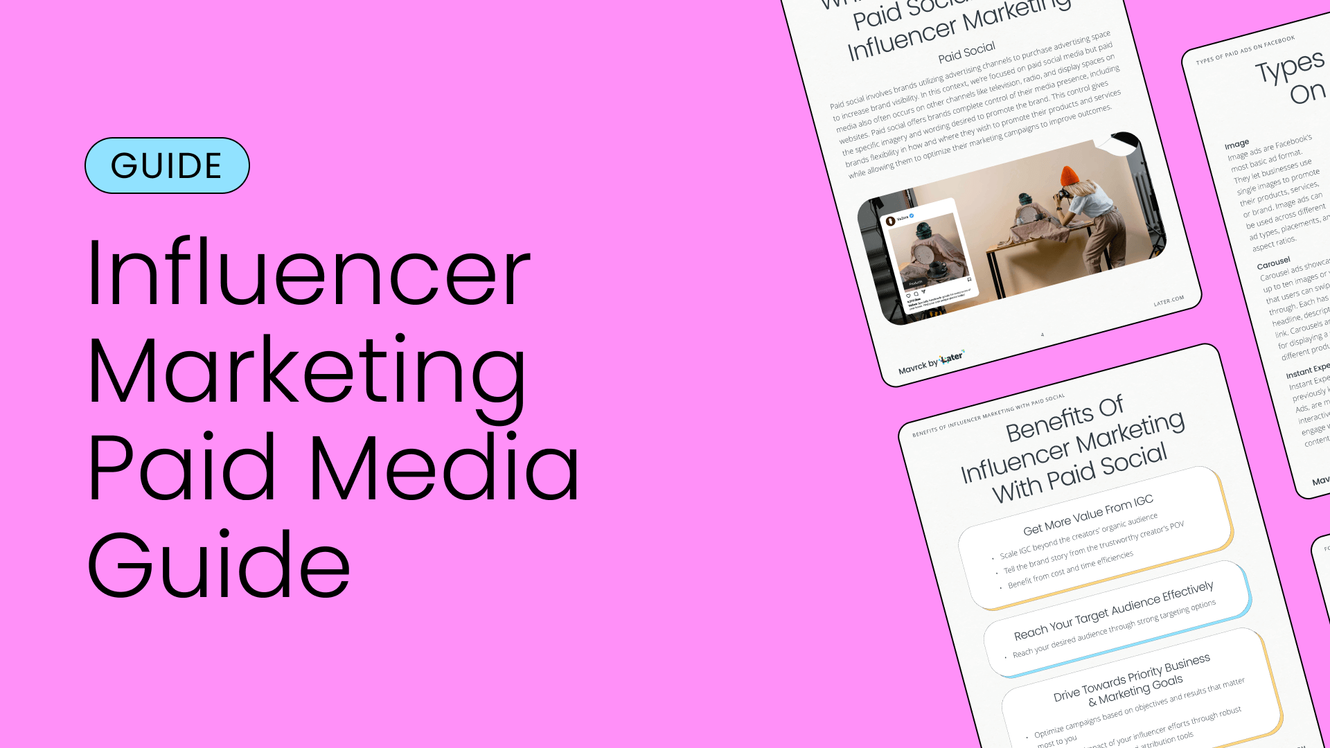 Free guide to influencer marketing and paid media from Later