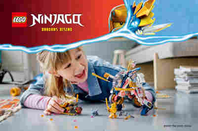 Lapsi leikkii LEGOO Ninjago -legoilla. Lue lisää tästä!