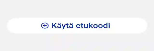 Vit knapp med blå plus-ikon och texten Använd kampanjkod.