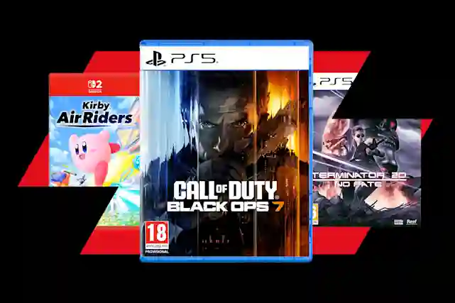 Nintendo Switch 2 -peli Kirby Air Riders, PS5.pelit Call Of Duty Black Ops 7 ja Terminatort 2D – no fate. Esimerkiksi nämä julkaistaan marraskuussa.