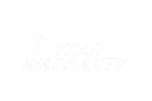3-year warranty.