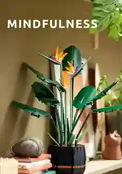 Lego-kasvi ja vieresseä teksti mindfulness. Tutustu!
