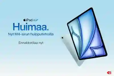Apple iPad Air -tabletti. Huimaa. Nyt M4-sirun huipputehoilla. Ennakkotilaa nyt.
