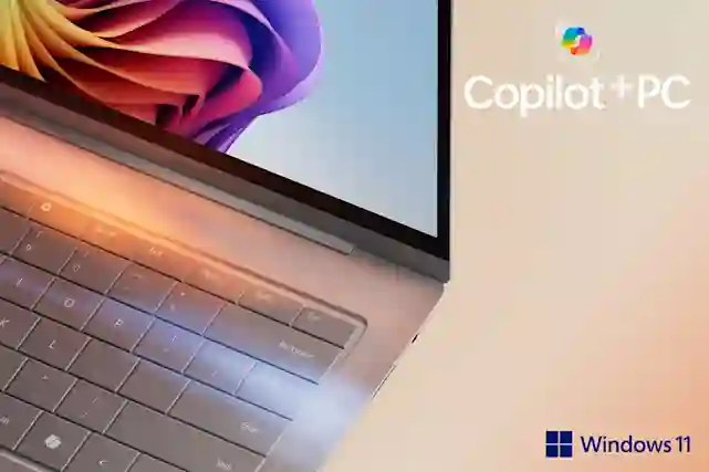 CoPilot+ PC -logo. Microsoftin tietokone, jossa on CoPilot+ käytössä. Tutustu!