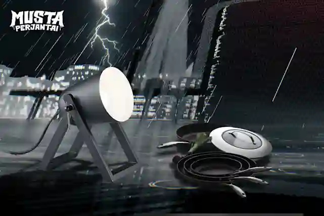 Synkässä ja sateisessa ilmassa sisustusvalo ja paistinpannut ovat kastumassa. Katso koti ja piha -kategorian Musta Perjantai -tarjoukset!