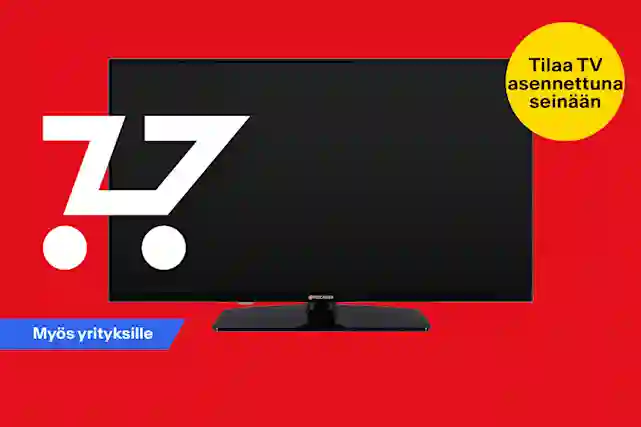 TV and fast checkout. Order your TV with wall installation. Also for businesses.