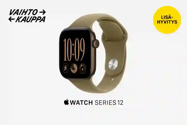 Apple Watch. Vaihtokauppa lisähyvitys.