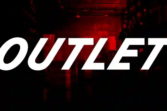Todella isoilla kirjaimilla outlet! Ostoksille.