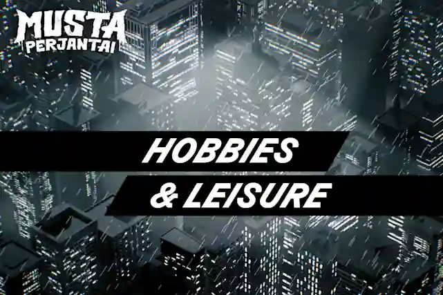 Black Friday campaign banner with the text Hobbies & Leisure against a backdrop of illuminated skyscrapers.