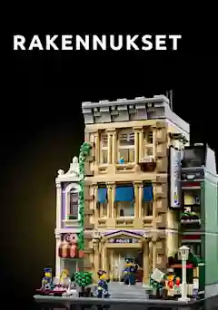 Lego-rakennus ja teksti rakennukset. Tutustu!