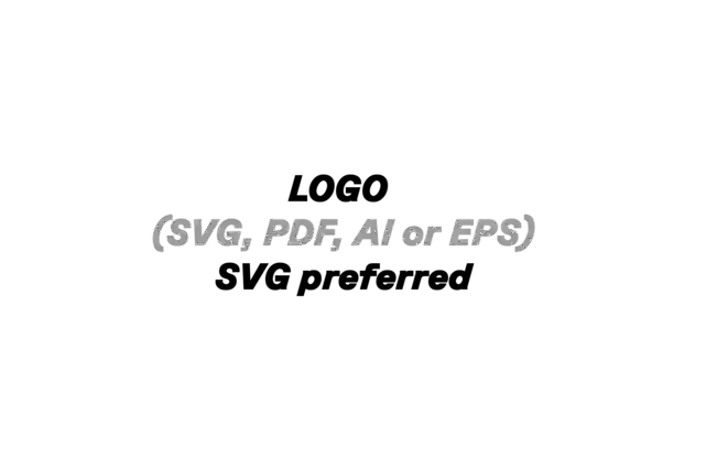 Logo in SVG, PDF, AI, or EPS format. SVG preferred.