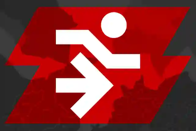 Taustalla näkyy himmeänä jokaisen paikkakunnan kartta, johon merkittynä kuljetukselle sopivat postinumerot Pirkkalasta, Oulusta, Turusta ja Helsinginstä. Edessä valtaval juokseva henkilö -logo.