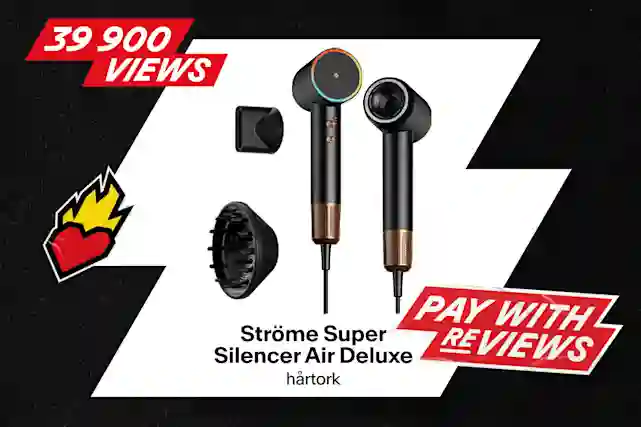 Strome Super Silencer Air Deluxe hårtork med tillbehör. 39 900 visningar. Viral Payback-kampanj, produktrecension och inlösen.