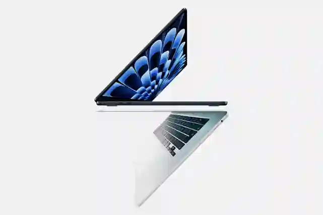 Apple MacBook Air 13" M3 kannettava kuvattuna sivuilta
