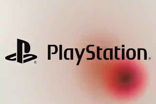 Playstationin logo oranssilla taustalla