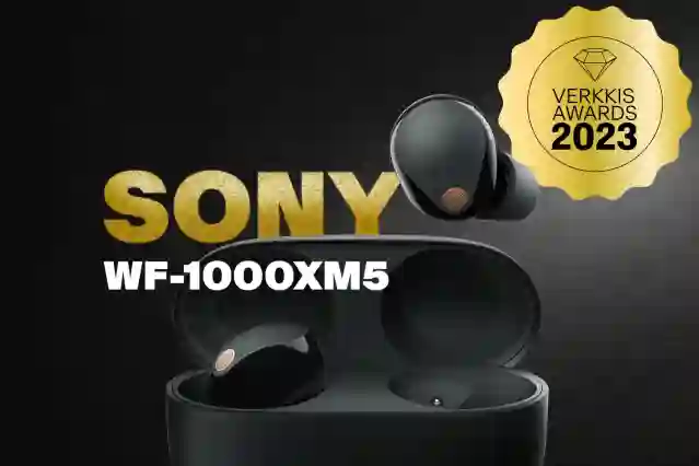 Sony WF-1000xm5 - Verkkis Awards 2023 voittaja