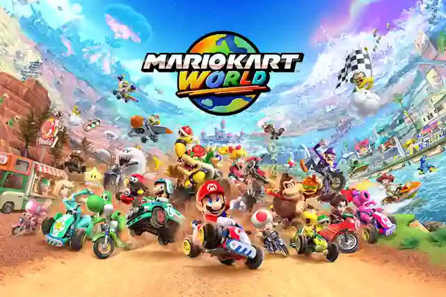 Mario kart World. Kaasu pohjaan ja ostoksille!