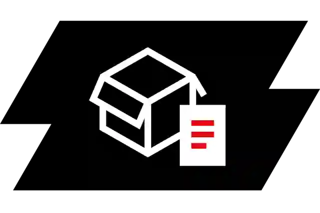 Pappkartong och adressetikett