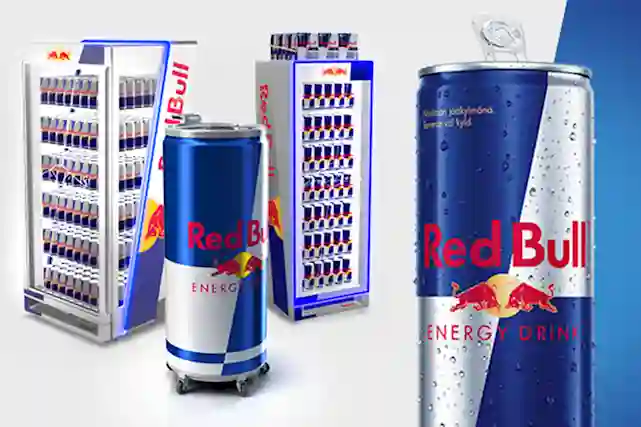 Red Bull cooler and can