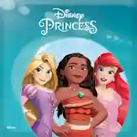 Disney Princess -logo. Alapuolella kolme Disney Prinsessaa. Tutustu!