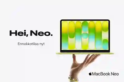 Apple MacBook Neo -kannettava tietokone. Hei, Neo. Ennakkotilaa nyt.