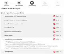 Valitse toimitustavaksi "Nouda Raision Noutolokerikosta". Saat vartissa hakea tilauksesi lokerikon uumenista.