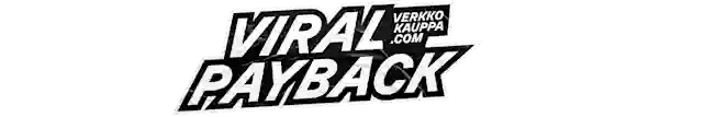Verkkokauppa.com Viral Payback -logo valkoisella taustalla