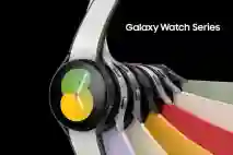 Samsung Watch kelloja päällekkäin eri värisillä rannekkeilla