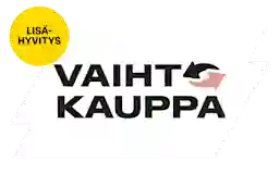 Vaihtokauppa-logo ja lisähyvityspallura.