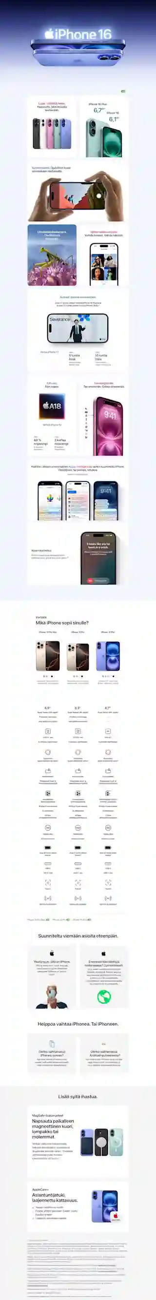 Apple iPhone 16. Jopa tunnin toimituksella. 