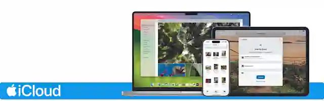 Applen eri laitteissa iCloud ohjelma auki.