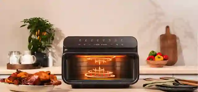 Airffryerin toimintalogiikkaa havainnollistava kuva.