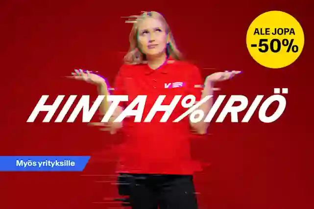 Hintahäiriö Verkkokauppa.comissa. ALE jopa -50 %. Myös yrityksille.