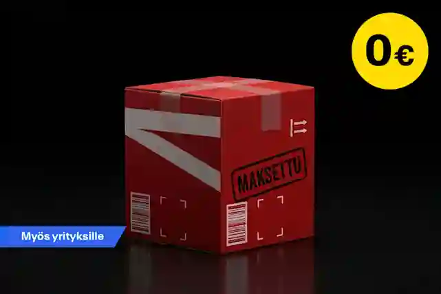 Punaisia paketteja, joissa teksti Maksettu. Valitut poistoferat - toimitus 0 €. Myös yrityksille.