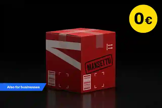 Red packages with text "Paid". Selected clearance deals - free delivery. Also for businesses.